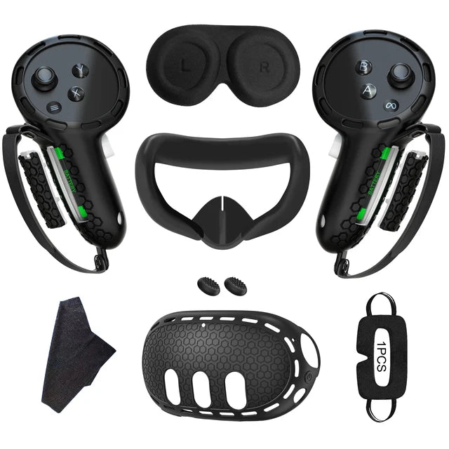 Etui de protection en silicone 10 en 1 pour casque de réalité virtuelle Meta Quest 3