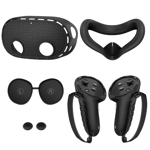 Etui de protection en silicone 10 en 1 pour casque de réalité virtuelle Meta Quest 3