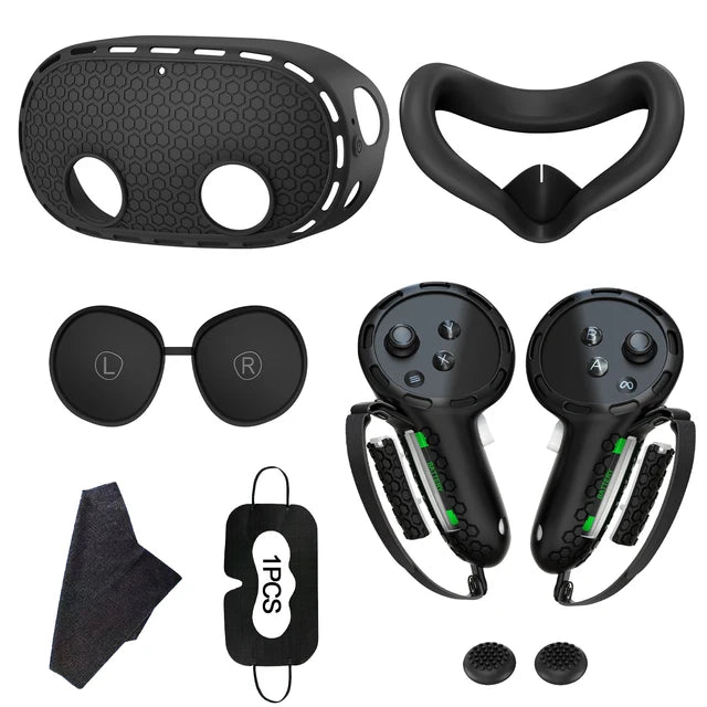 Etui de protection en silicone 10 en 1 pour casque de réalité virtuelle Meta Quest 3