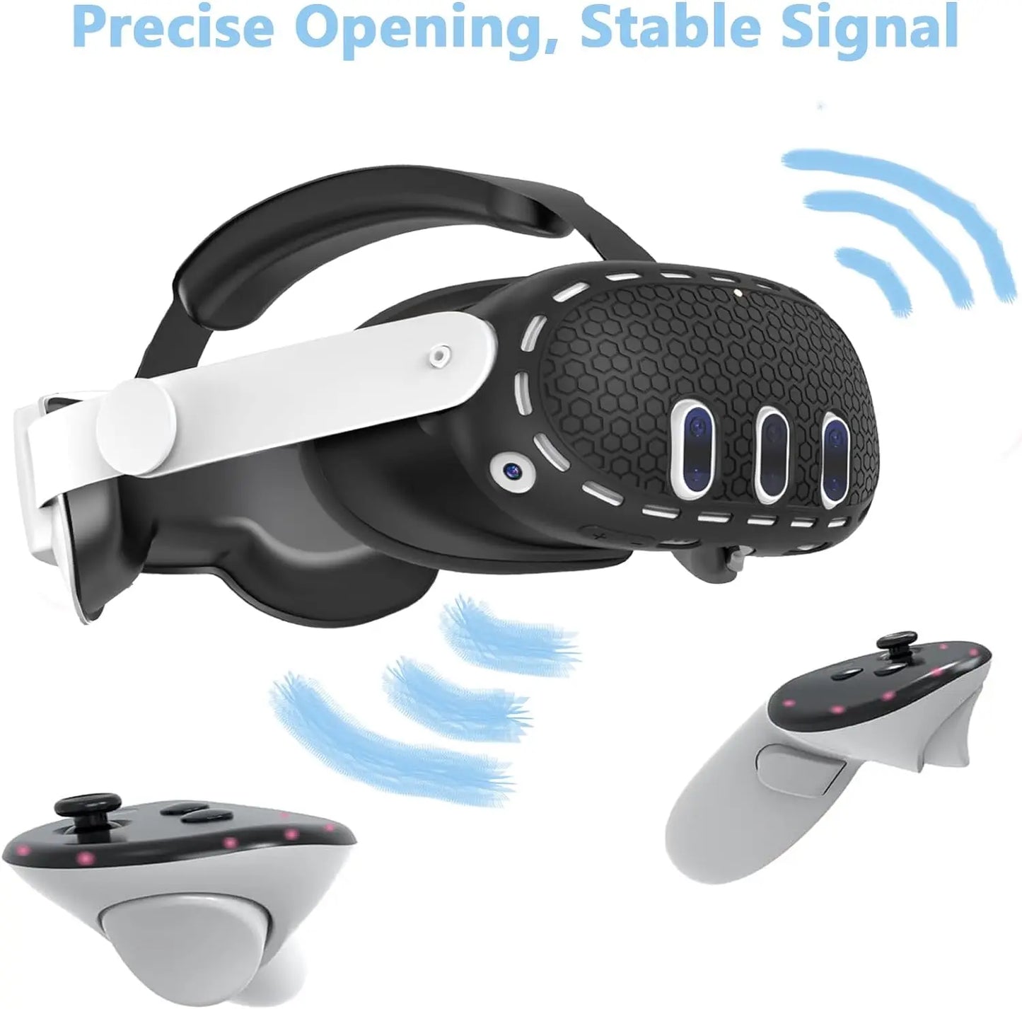 Etui de protection en silicone 10 en 1 pour casque de réalité virtuelle Meta Quest 3