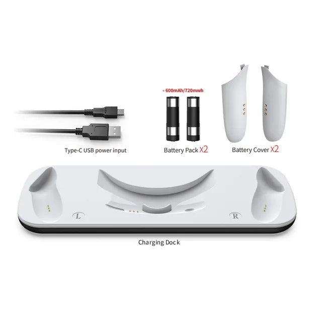 Base de recharge rapide pour casque VR Meta Quest 3/3S et accesoires , avec led de contrôle