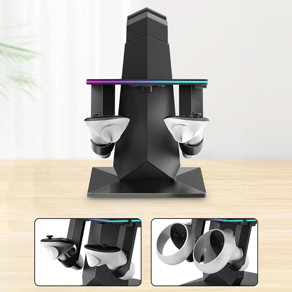 Support moderne design , pour Casque VR Meta Quest 3S et ses joysticks