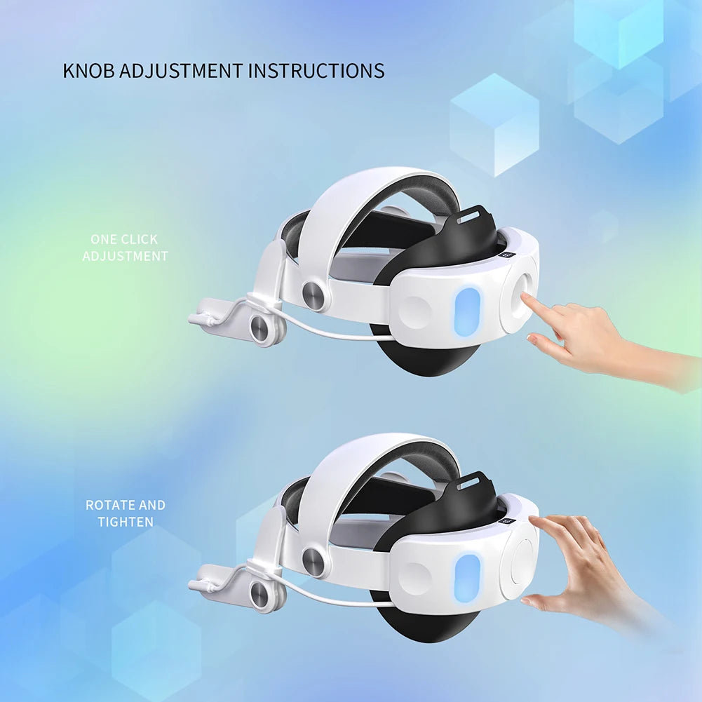 Sangle de tête avec batterie intégrée 10000mAh pour casque VR Meta Quest 3