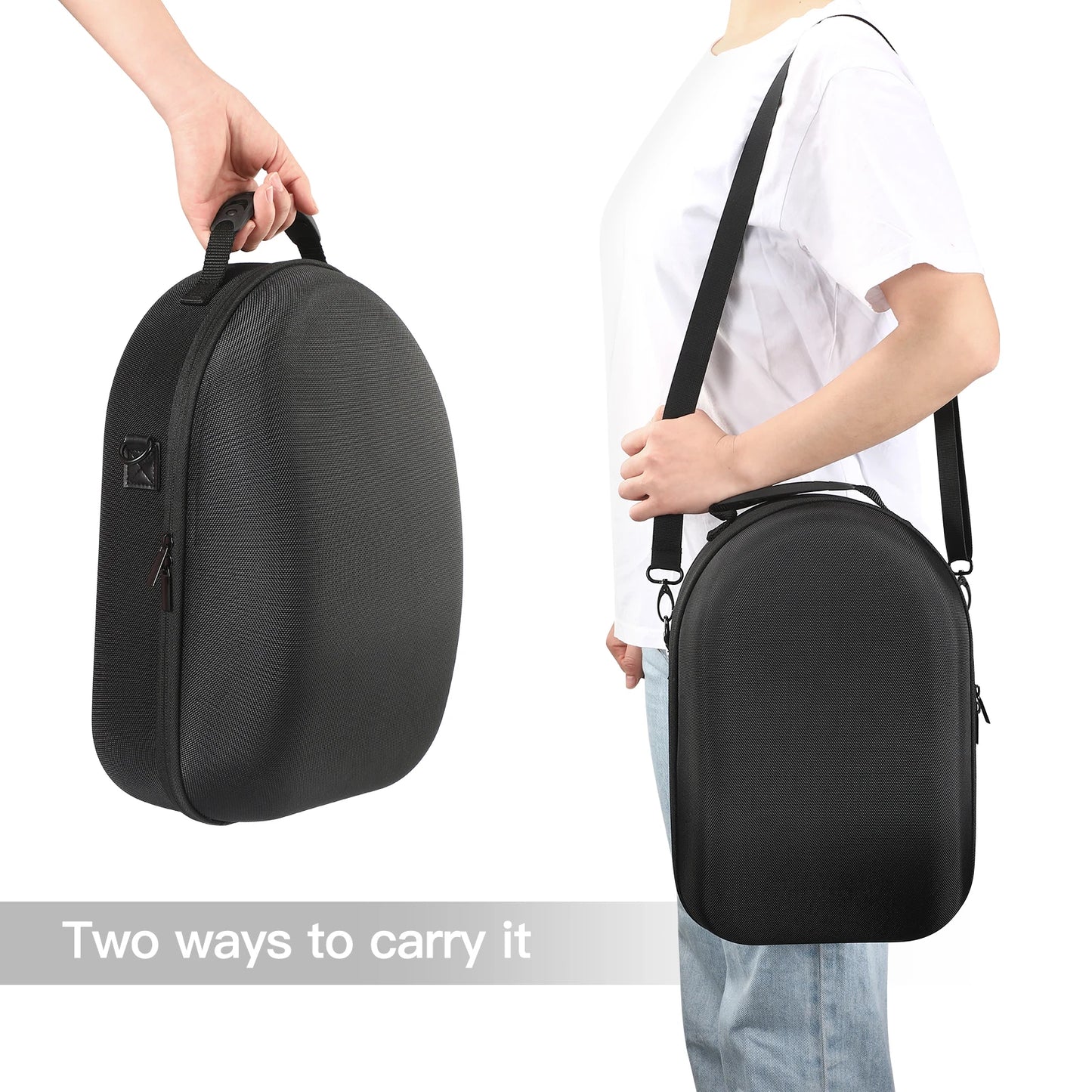 Etui de rangement et de transport antichoc EVA pour casque VR , avec bandoulière .