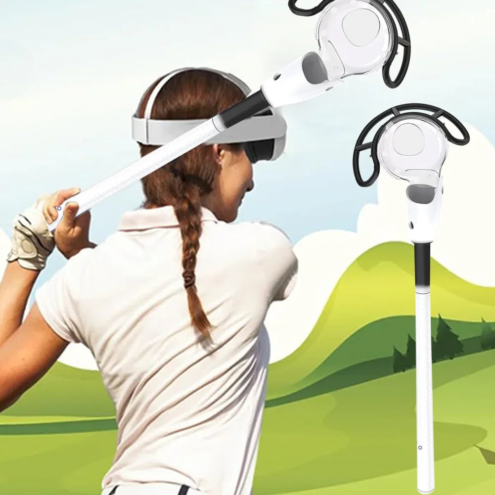 Golfing Game Extension Adapter Non-Slip VR Golf Club Handle Attachment Anti-collision for Meta/Oculus Quest 3 for Oculus Quest 3