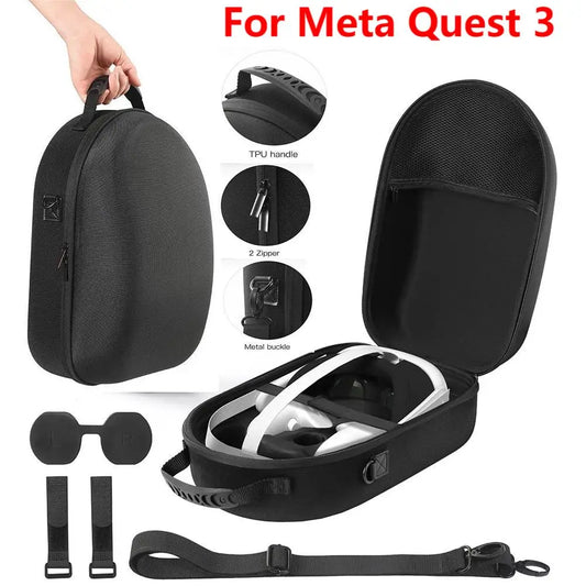 Sac de rangement et de trtansport rigide pour casque VR Meta Quest 3
