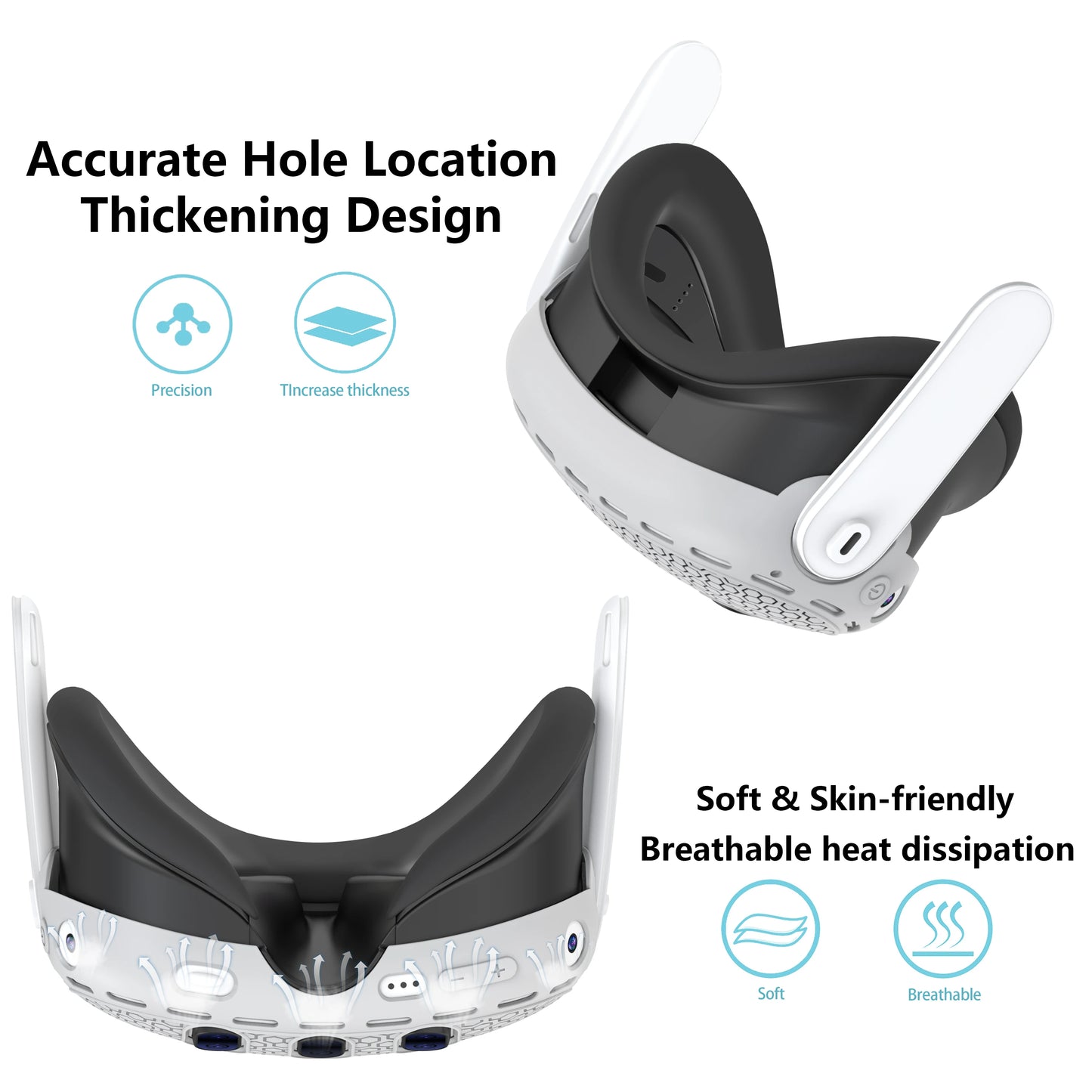 Protection silicone pour casque VR compatibles ( meta quest 3 etc )